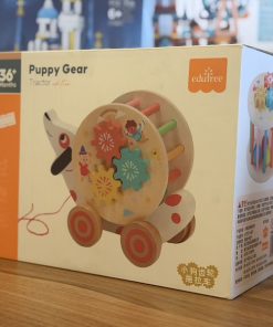 wooden puppy gear toy